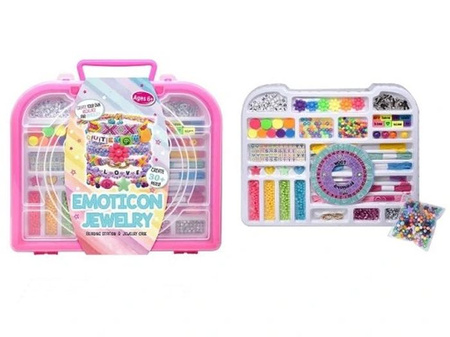 Zestaw do robienia biżuterii DIY w walizce, rozm opak: 31x28x6cm