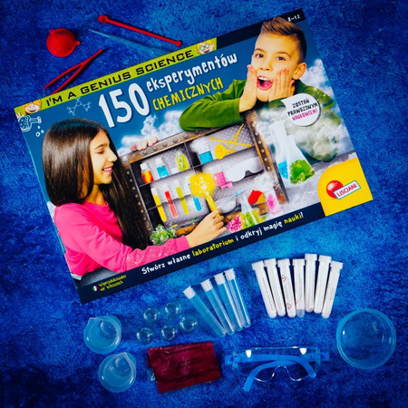 Mały Geniusz, 150 chemicznych doświadczeń, Lisciani Giochi