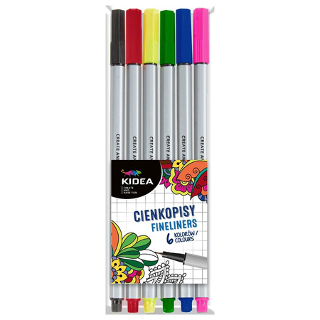 Kidea Cienkopisy 6 kolorów w etui
