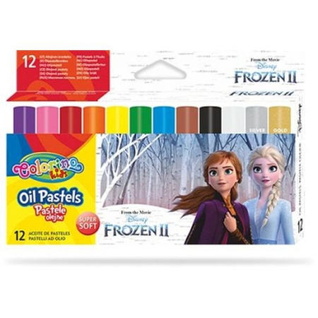 Pastele olejne trójkątne 12 kol. Colorino Disney Frozen