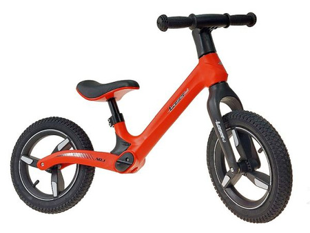 rower biegowy, waga 3,5kg, regul. siodełka: 34-46cm, wys. rączki: 55cm, koła pompowane 12 calowe; 75x45x14,5cm