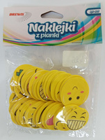NAKLEJKI Z PIANKI UŚMIECHY 5 40SZT
