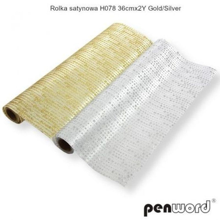 ROLKA SATYNOWA 36/2Y GOLD/SILVER