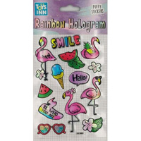 Naklejki rainbow hologram - smile