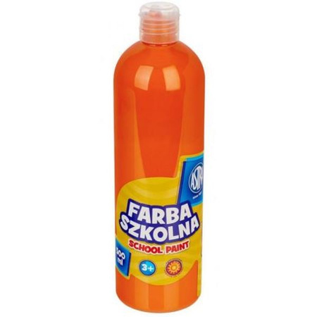 Farba Szkolna Plakatowa 500ml Pomarańczowa Astra