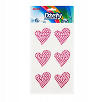Dżety DS56 serduszka różowe 6sztuk