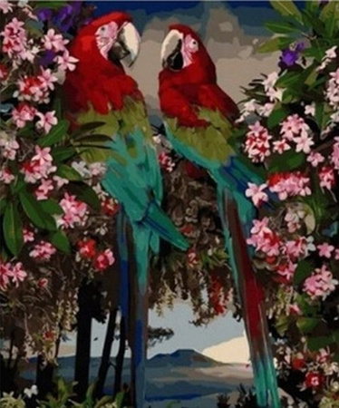 DIAMENTOWA MOZAIKA PAPUGI ARA 30X40cm