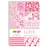 Happy Color Blok z motywami LOVE, 80g/m2, A4, 15 ark, 30 motywów