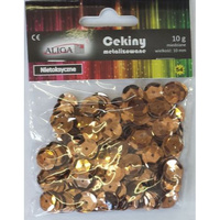 CEKINY MIEDZIANE METALIC 8MM 10G