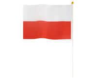 DEI Polska flaga 30x45 cm, z patyczkiem 60 cm, 10 szt.