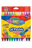 Pastele olejne 24 kolory, trójkątne, Colorino