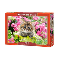 Castorland Puzzle 500 el. B-52974 KITTEN IN FLOWER GARDEN