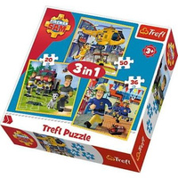 Trefl Puzzle 3w1 Strażak Sam