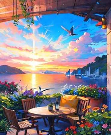 DIAMENTOWA MOZAIKA DOM ŚWIT NA PATIO PAK 30   30X40