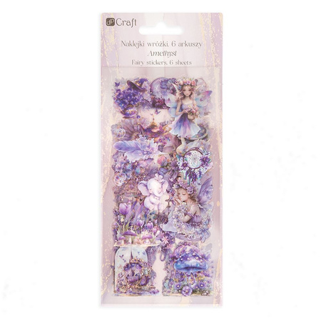 NAKLEJKI PET WRÓŻKI 6 ARKUSZY - AMETHYST
