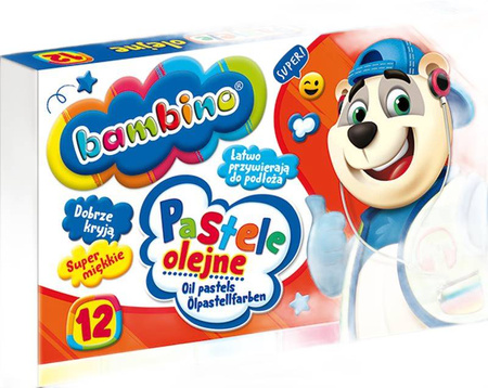 Pastele olejne BAMBINO, 12 kolorów