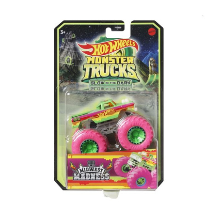 Hot Wheels Monster Truck Świecący w Ciemności 1:64 mix wzorów