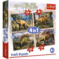 Puzzle 4W1 el. DINO Trefl