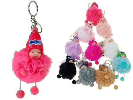 brelok laleczka pluszowa dł.16cm, śred.8cm