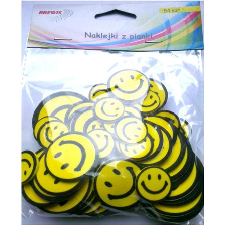 NAKLEJKI Z PIANKI 54SZTUKI UŚMIECHY