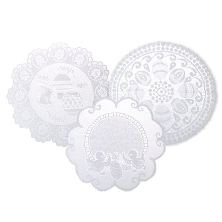 Serwetka na koszyczek z ażurowym wzorem