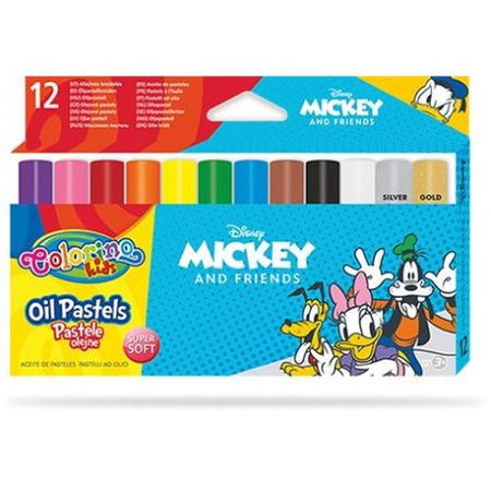 Pastele olejne trójkątne 12 kol. Colorino Disney Mickey Mouse