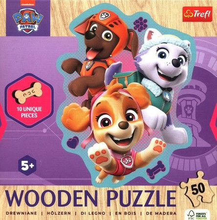 Puzzle 50 konturowe Wesoła gromadka pieskówi TREFL