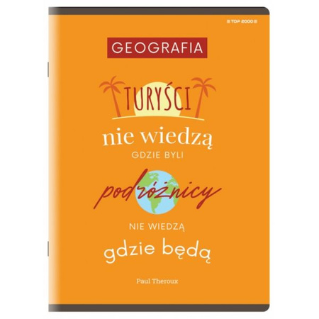 Zeszyt do geografii 60 kartek kratka  A5 Top 2000