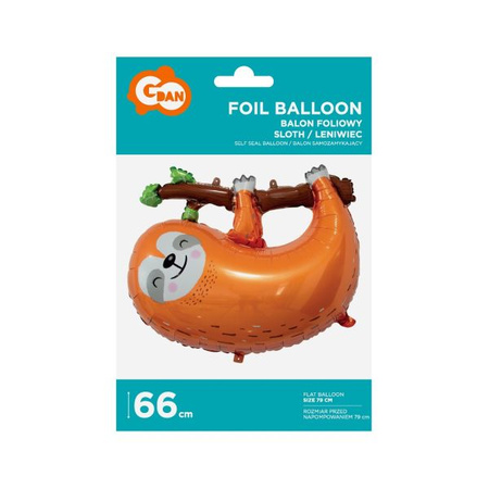 BALON FOLIA LENIWIEC 79CM BRĄZOWY