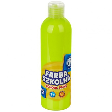 Farba Szkolna Plakatowa 250ml Fluo Żółta Astra