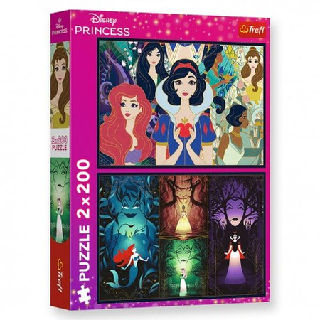 Puzzle Disney 2 x 200 el. Czarujące księżniczki, Trefl