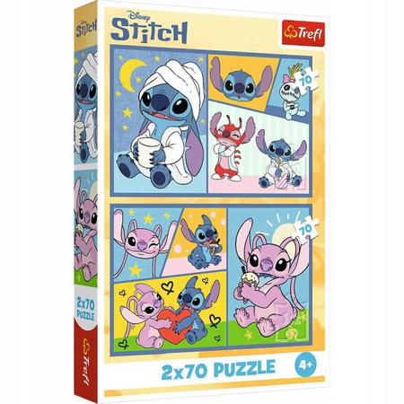 PUZZLE 2X70 el. STITCH Trefl
