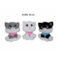 Pluszak KOT 3 KOLORY 20 CM GŁOS     168610