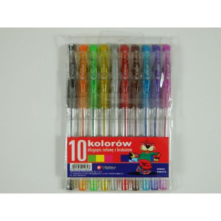 długopis 10kol brokat