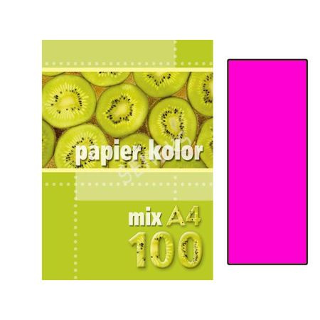 PAPIER A4 100 FLUO RÓŻOWY