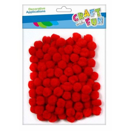 CF OZDOBA DEK POMPON 120SZT/1CM CZERW PBH 12/144