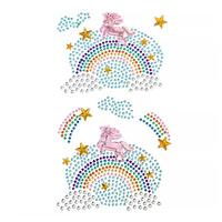NAKLEJKI Z KRYSZTAŁKAMI – JEDNOROŻCE I TĘCZE, 7 SZT.