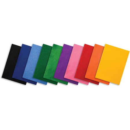 Filc  KF-5735 arkusz 21X15cm op.10 kolorów