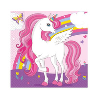 Serwetki papierowe Unicorn Rainbow Colors, rozm. 33x33 cm, 20 sztuk