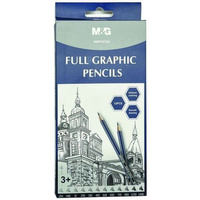 Zestaw ołówków artystycznych na blistrze, 12 twardości, MG