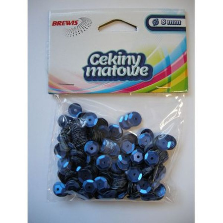 Cekiny matowe 8mm M80 niebieski