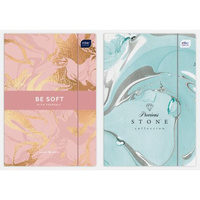 TECZKA Z GUMKĄ  A4+ LUX UV MARBLE @