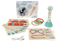 Długopis 3D, z zestawem kolorowych wkładów, kabel USB; 22x17x5cm