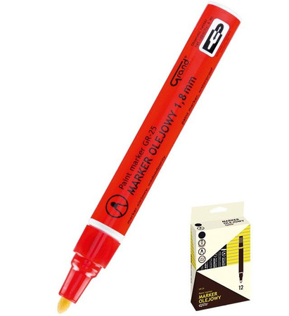 MARKER OLEJOWY CZERWONY