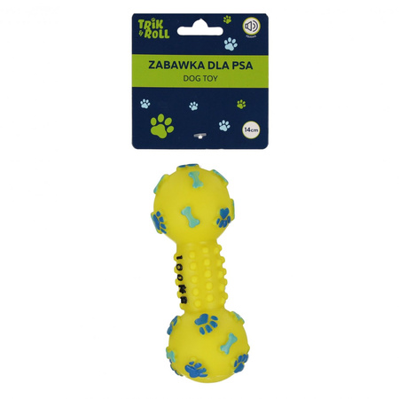 Zabawka dla psa Kość z dźwiękiem 14cm żółta TRIK&ROLL 560868