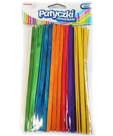 Patyczki drewniane kolor 17.8cm PK178