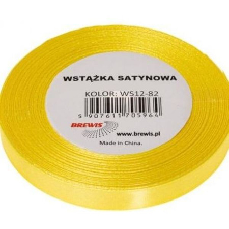 Wstążka satyn. 6mm/32m 82  kanarkowy