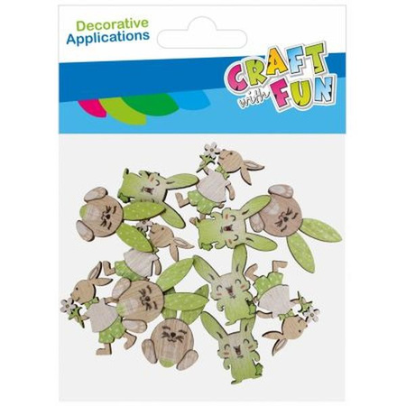 OZDOBA DREWNIANA ZAJĄCZKI 12SZT CF 