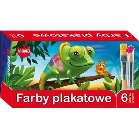FARBY PLAKATOWE 6 kol. 20 ml MONA