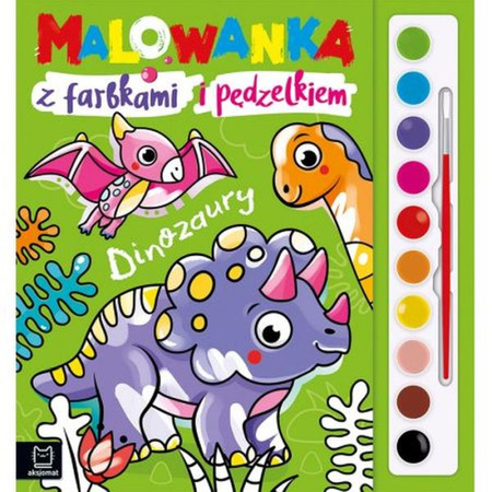 MALOWANKA Z FARBAMI I PĘDZELKIEM DINO